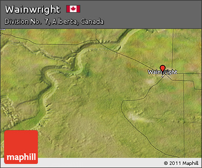 Satellite 3D Map of Wainwright