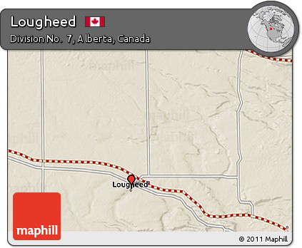 Shaded Relief 3D Map of Lougheed