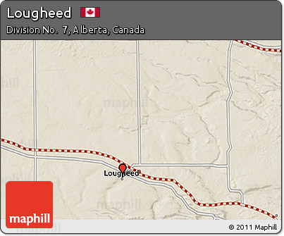 Shaded Relief 3D Map of Lougheed