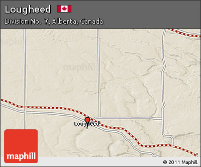 Shaded Relief 3D Map of Lougheed