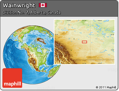 Physical Location Map of Wainwright