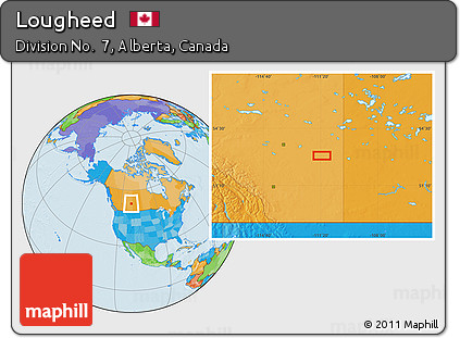Political Location Map of Lougheed