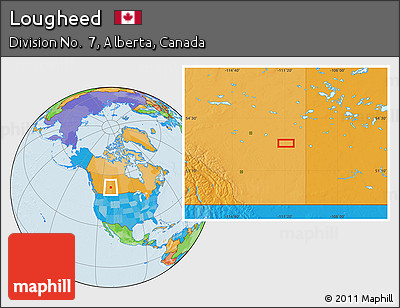 Political Location Map of Lougheed