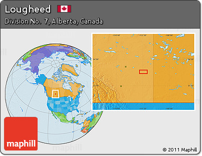 Political Location Map of Lougheed