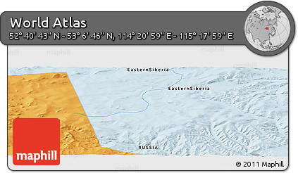 Political Panoramic Map of the Area around 52° 53' 45" N, 114° 49' 29" E