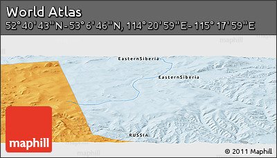 Political Panoramic Map of the Area around 52° 53' 45" N, 114° 49' 29" E