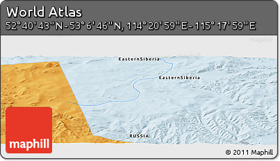 Political Panoramic Map of the Area around 52° 53' 45" N, 114° 49' 29" E