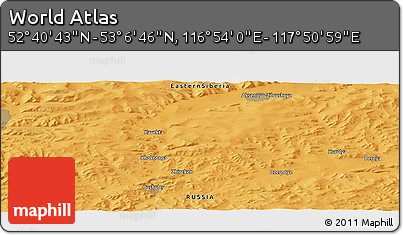 Political Panoramic Map of the Area around 52° 53' 45" N, 117° 22' 30" E