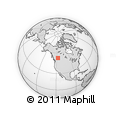 Outline Map of the Area around 52° 53' 45" N, 117° 13' 29" W, rectangular outline