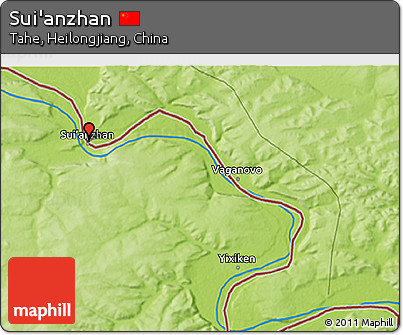 Physical 3D Map of Sui'anzhan