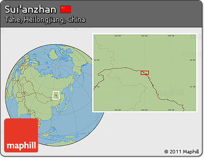 Savanna Style Location Map of Sui'anzhan