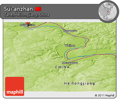 Physical Panoramic Map of Sui'anzhan