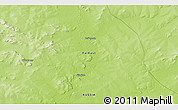 Physical 3D Map of the area around 52° 53' 45" N, 130° 7' 30" E
