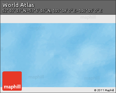 Physical 3D Map of the Area around 52° 53' 45" N, 146° 16' 30" E
