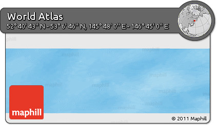 Physical Panoramic Map of the Area around 52° 53' 45" N, 146° 16' 30" E
