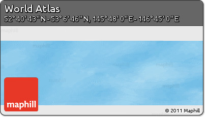 Physical Panoramic Map of the Area around 52° 53' 45" N, 146° 16' 30" E