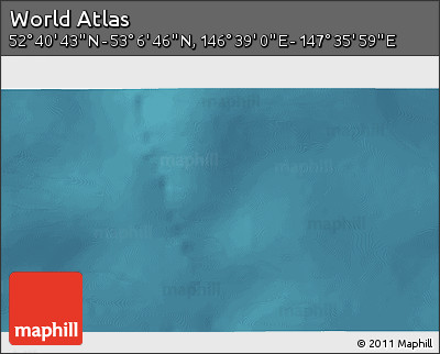 Satellite 3D Map of the Area around 52° 53' 45" N, 147° 7' 30" E