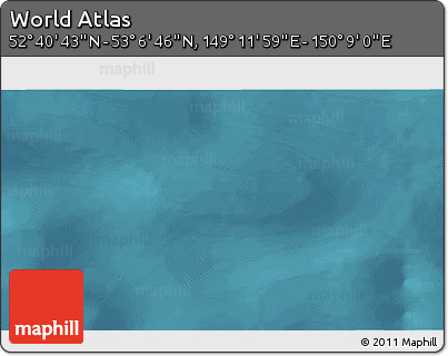Satellite 3D Map of the Area around 52° 53' 45" N, 149° 40' 30" E