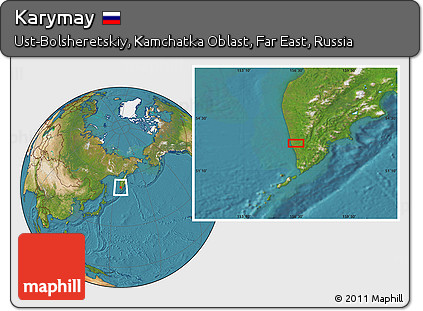Satellite Location Map of Karymay