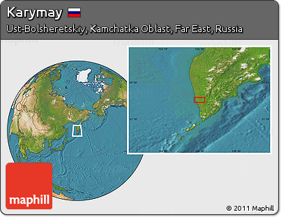Satellite Location Map of Karymay