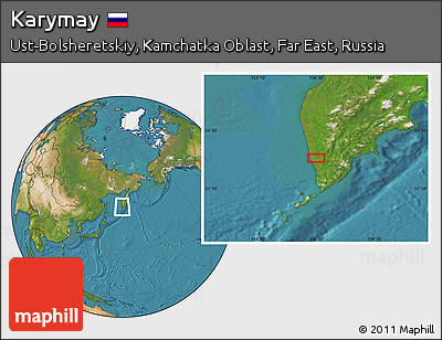 Satellite Location Map of Karymay