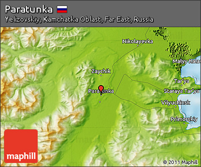 Physical Map of Paratunka