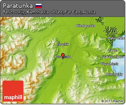 Physical Map of Paratunka