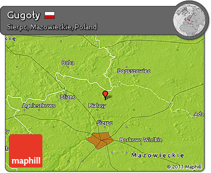 Physical 3D Map of Gugoły