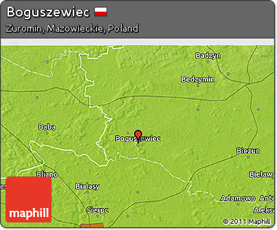 Physical 3D Map of Boguszewiec