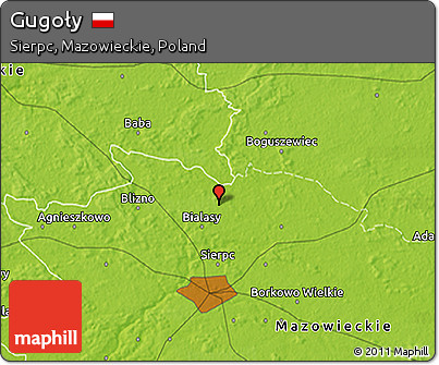 Physical 3D Map of Gugoły
