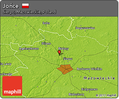 Physical 3D Map of Jońce