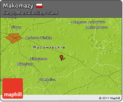 Physical 3D Map of Makomazy