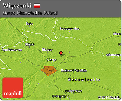 Physical 3D Map of Więczanki