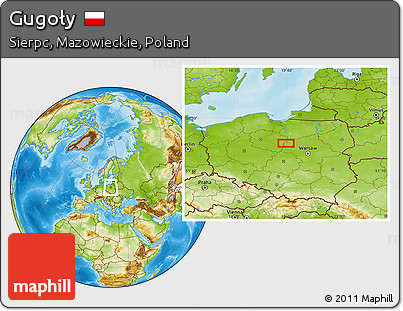 Physical Location Map of Gugoły