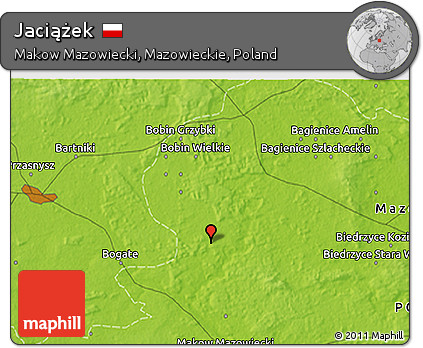 Physical 3D Map of Jaciążek