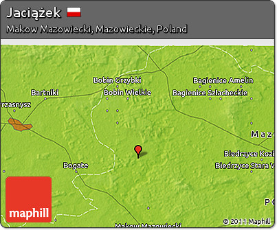 Physical 3D Map of Jaciążek