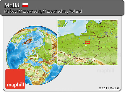 Physical Location Map of Małki
