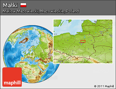 Physical Location Map of Małki