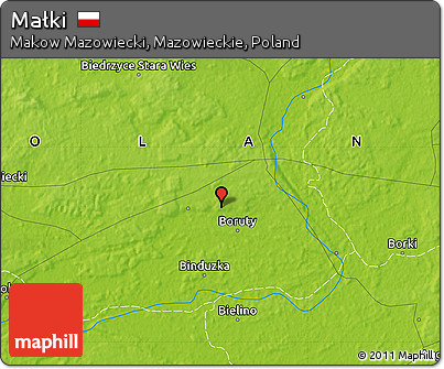 Physical Map of Małki
