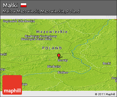 Physical Panoramic Map of Małki