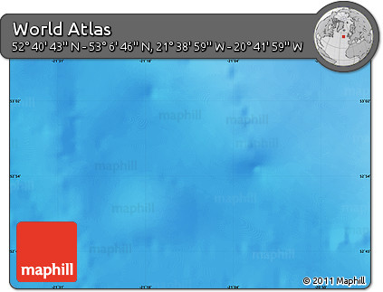 Physical Map of the Area around 52° 53' 45" N, 21° 10' 29" W