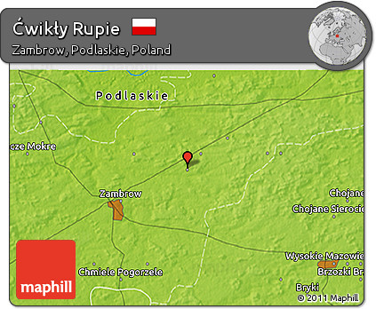 Physical 3D Map of Ćwikły Rupie