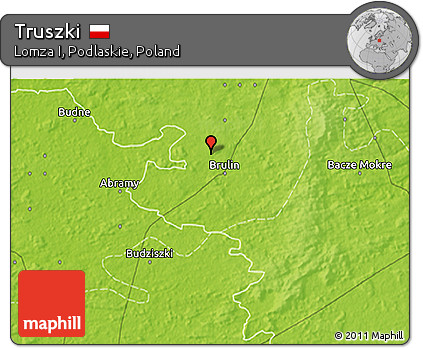 Physical 3D Map of Truszki