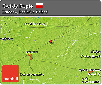 Physical 3D Map of Ćwikły Rupie