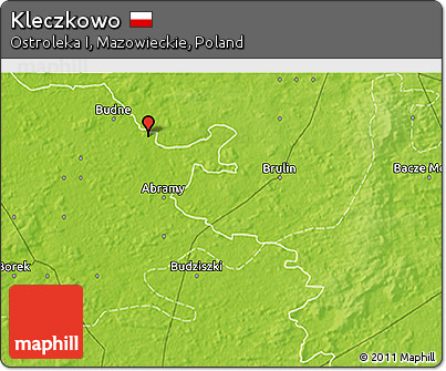 Physical 3D Map of Kleczkowo