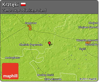 Physical 3D Map of Krztęki