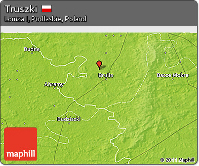 Physical 3D Map of Truszki