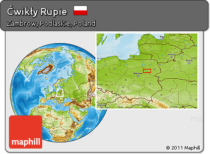 Physical Location Map of Ćwikły Rupie