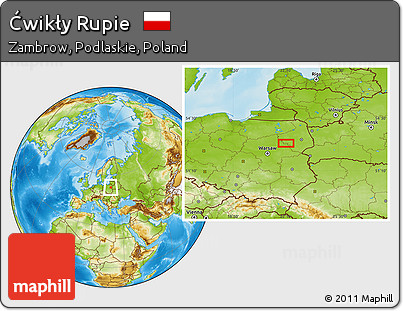 Physical Location Map of Ćwikły Rupie