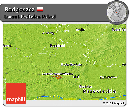 Physical Panoramic Map of Radgoszcz